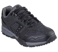 Schnürschuh SKECHERS "URBAN TRAX", Herren, Gr. 43, schwarz (schwarz, grau), Leder, Synthetik, Schuhe Schnürschuh, Outdoorschuh, Sneaker mit gepolsterter Innensohle (99557155-43) schwarz, grau