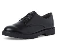Schnürschuh TAMARIS, Damen, Gr. 37, schwarz, Lederimitat, clean, gepflegt, leicht glänzend, unifarben, festlich, Schuhe Schnürschuh, im klassischen Design, Freizeitschuh, eleganter Halbschuh, Schnürsc