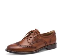 Schnürschuh TAMARIS, Damen, Gr. 38, beige (cognac), Leder, Schuhe Schnürschuh, Schnürschuh, Businessschuh, mit eleganter Lyralochung (46306866-38) cognac