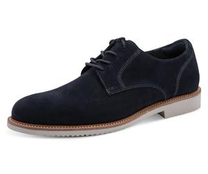 Schnürschuh TAMARIS, Herren, Gr. 43, blau (navy), Veloursleder, Schuhe Schnürschuh, Halbschuh mit dezenten Ziernähten, für Herren (21283221-43) navy