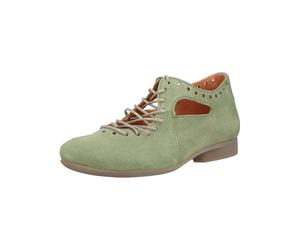 Schnürschuh THINK "Think Halbschuhe Leder", Damen, Gr. 40,5, grün, Leder, Schuhe Schnürschuh (71404516-40,5) grün