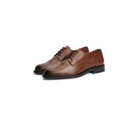 Schnürschuh TOMMY HILFIGER "CORPORATE DRESSY LTH SHOE", Herren, Gr. 42, braun (cognac used), Nappaleder, Schuhe Schnürschuh, Abendschuh, Festtagsschuh mit dezenten Ziernähten (43204918-42) cognac used
