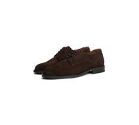 Schnürschuh TOMMY HILFIGER "CORPORATE DRESSY SUEDE SHOE", Herren, Gr. 42, braun, Veloursleder, Schuhe Schnürschuh, Businessschuh in eleganter Optik (98343257-42) braun