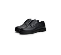 Schnürschuh TOMMY HILFIGER "HILIFGER ULTRA LIGHT LTH SHOE", Herren, Gr. 44, schwarz, Leder, unifarben, Schuhe Schnürschuh, Blockabsatz, Businessschuh, Abendschuh mit dezenten Ziernähten (65438463-44)