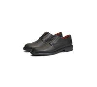 Schnürschuh TOMMY HILFIGER "LTH MIX DRESS HILFIGER SHOE", Herren, Gr. 45, schwarz, Leder, Schuhe Schnürschuh, Abendschuh, Businessschuh mit seitlicher Logoprägung (79046014-45) schwarz