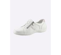 Schnürschuh WALDLÄUFER, Damen, Gr. 6, weiß, Glattleder, Nubukleder, Schuhe Schnürschuh (77431062-6) weiß
