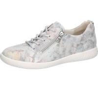 Schnürschuh WALDLÄUFER "H-Cloé", Damen, Gr. 6,5, bunt (silberfarben multicolor), Nubukleder, metallic, Schuhe Schnürschuh, in H-Weite, Freizeitschuh, Halbschuh, Schnürer (66537435-6,5) silberfarben mu