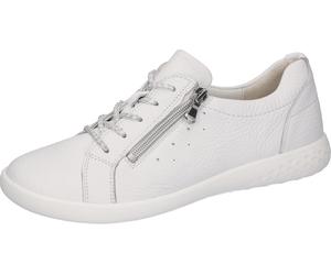 Schnürschuh WALDLÄUFER "H-CLOÈ", Damen, Gr. 6,5, weiß, Glattleder, Textil, Schuhe Schnürschuh, in H-Weite, Freizeitschuh, Halbschuh, Schnürer (90725461-6,5) weiß