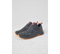 Schnürschuh WALDLÄUFER "H-Fred", Herren, Gr. 8,5 (42,5), grau (grau, orange), Nappaleder, Textil, Veloursleder, Schuhe Schnürschuh, Outdoorschuh mit Waterproof-Ausstattung, Bequemweite H (=sehr weit)