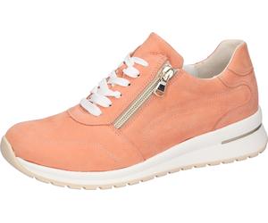 Schnürschuh WALDLÄUFER "H-Inessa", Damen, Gr. 6 (39), orange (melone), Nubukleder, unifarben, Schuhe Schnürschuh, Bequemschuh, Schnürschuh, Halbschuh in Komfortweite H (= sehr weit) (74555056-6) melon
