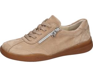 Schnürschuh WALDLÄUFER "H-Linea", Damen, Gr. 6,5 (40), beige (natur), Nubukleder, Basic, Schuhe Schnürschuh, Halbschuh, Sneaker, Bequemschuh in Komfortweite H = sehr weit (88065623-6,5) natur