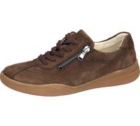 Schnürschuh WALDLÄUFER "H-Linea", Damen, Gr. 9 (43), braun, Nubukleder, Basic, Schuhe Schnürschuh, Halbschuh, Sneaker, Bequemschuh in Komfortweite H = sehr weit (74626559-9) braun