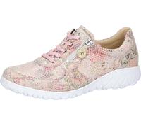 Schnürschuh WALDLÄUFER "HAVY", Damen, Gr. 4 (37), rosé multicolor, Textil, Veloursleder, Reptilienprägung, Schuhe Schnürschuh, Sneaker, Halbschuh, Freizeitschuh in Komfortweite H (= sehr weit) (787621