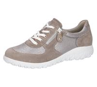 Schnürschuh WALDLÄUFER "HAVY", Damen, Gr. 5,5 (38,5), grau (taupe), Textil, Veloursleder, Schuhe Schnürschuh, Sneaker, Halbschuh, Freizeitschuh in Komfortweite H (= sehr weit) (31026523-5,5)