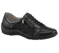 Schnürschuh WALDLÄUFER "HENNI", Damen, Gr. 3,5 (36), schwarz, Nappaleder, Nubukleder, Schuhe Schnürschuh, in Schuhweite H = sehr weit, Freizeitschuh, Halbschuh, Schnürschuh, Topseller (63525366-3,5)