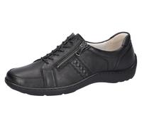 Schnürschuh WALDLÄUFER "Henni", Damen, Gr. 5 (38), schwarz, Nappaleder, Nubukleder, Schuhe Schnürschuh, Bequemschuh, Halbschuh, Sneaker in Komfortweite H (20779443-5) schwarz