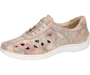 Schnürschuh WALDLÄUFER "HENNI", Damen, Gr. 6,5, rosé multicolor, Veloursleder, mehrfarbig, metallic, Basic, Schuhe Schnürschuh, Freizeitsneaker, Halbschuh, Bequemschuh, Komfortweite H (= sehr weit) (4