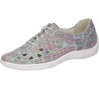 Schnürschuh WALDLÄUFER "HENNI", Damen, Gr. 7 (40,5), bunt (multi), Veloursleder, Schuhe Schnürschuh, Freizeitschuh, Halbschuh, Komfortschuh in Schuhweite H = sehr weit (77629610-7) multi
