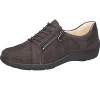 Schnürschuh WALDLÄUFER "Henni", Damen, Gr. 7 (40,5), dunkelbraun, Nappaleder, Nubukleder, Veloursleder, Schuhe Schnürschuh, Halbschuh, Sneaker, Komfortschuh mit Reißverschluss, H-Weite (98868534-7) du