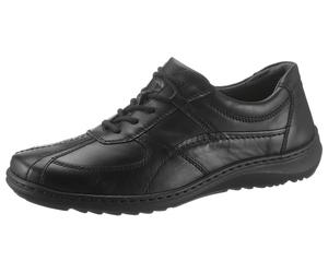 Schnürschuh WALDLÄUFER "Herwig", Herren, Gr. 7,5 (41), schwarz, Nappaleder, Schuhe Schnürschuh, mit Wechselfußbett, G-Weite, Freizeitschuh, Halbschuh, Schnürschuh (90890749-7,5) schwarz