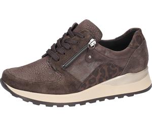 Schnürschuh WALDLÄUFER "Hiroko-Soft", Damen, Gr. 4,5 (37,5), braun, leo, Leder, Textil, Schuhe Schnürschuh, Halbschuh, Komfortschuh, Bequemschuh in H-Weite (99638536-4,5) braun, leo