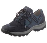 Schnürschuh WALDLÄUFER "HOLLY", Damen, Gr. 7 (40,5), blau (nachtblau), Nubukleder, Textil, Schuhe Schnürschuh, Bequemschuh, Halbschuh, Outdoorschuh in Trekking-Optik, H-Weite (53535514-7) nachtblau