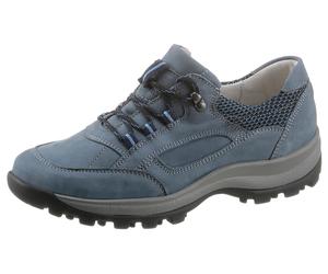 Schnürschuh WALDLÄUFER "HOLLY", Damen, Gr. 8,5 (42,5), blau (jeansblau, kombiniert), Nubukleder, Textil, Schuhe Schnürschuh, mit herausnehmbarem Fußbett, Freizeitschuh, Halbschuh, Schnürschuh (5431935