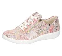 Schnürschuh WALDLÄUFER "K-IRA", Damen, Gr. 6,5, rosa (rosé multi), Veloursleder, metallic, Schuhe Schnürschuh, Halbschuh, Komfortschuh mit farbenfrohem Druck, Schuhweite K (36227335-6,5) rosé multi