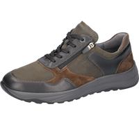 Schnürschuh WALDLÄUFER "K-JOHN", Herren, Gr. 8,5 (42,5), braun (braun, schwarz), Nappaleder, Nubukleder, Veloursleder, Schuhe Schnürschuh, Komfortschuh, Halbschuh, Sneaker in Extraweite K für den kräf