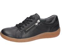 Schnürschuh WALDLÄUFER "K-Roya", Damen, Gr. 6 (39), schwarz, Nappaleder, Basic, Schuhe Schnürschuh, Komfortschuh, Bequemschuh in Extraweite K (78751535-6) schwarz
