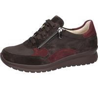 Schnürschuh WALDLÄUFER "K-Sunny", Damen, Gr. 8,5 (42,5), dunkelbraun, kombiniert, Lacklederimitat, Leder, Veloursleder, Schuhe Schnürschuh, Keilsneaker, Bequemschuh, Komfortschuh in Weite K = extrawei