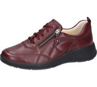 Schnürschuh WALDLÄUFER "Kalea", Damen, Gr. 6,5 (40), rot (chocolate), Nappaleder, Schuhe Schnürschuh, Komforschuh, Halbschuh mit seitlichen Reißverschlüssen, K-Weite (32541008-6,5) chocolate