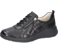 Schnürschuh WALDLÄUFER "Kalea", Damen, Gr. 8 (42), schwarz, Nappaleder, Schuhe Schnürschuh, Komforschuh, Halbschuh mit seitlichen Reißverschlüssen, K-Weite (47418415-8) schwarz