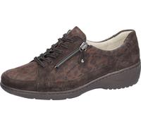 Schnürschuh WALDLÄUFER "Kya", Damen, Gr. 5,5 (38,5), braun, leo, Nubukleder, Veloursleder, Schuhe Schnürschuh, Komfortschuh, Halbschuh, Schnürschuh in Extraweite K (56777125-5,5) braun, leo