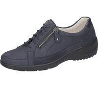 Schnürschuh WALDLÄUFER "KYA", Damen, Gr. 7,5 (41), blau (dunkelblau), Nubukleder, Schuhe Schnürschuh, in Komfortweite K = extraweit, Freizeitschuh, Halbschuh, Schnürschuh (69569026-7,5)