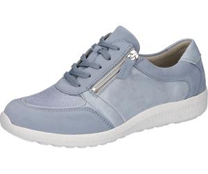 Schnürschuh WALDLÄUFER "M-IRA-Soft", Damen, Gr. 4 (37), blau (hellblau), Nubukleder, Textil, Schuhe Schnürschuh, Freizeitschuh, Halbschuh, Komfortschuh in Schuhweite M (extra weit) (97700069-4) hellbl