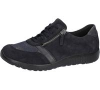 Schnürschuh WALDLÄUFER "M-Ira-Soft", Damen, Gr. 6,5 (40), marine, Nappaleder, Textil, Veloursleder, Schuhe Schnürschuh, Sneaker, Bequemschuh, Halbschuh in Spezialweite M für den kräfigen Fuß (91046263
