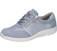 Schnürschuh WALDLÄUFER "M-IRA-Soft", Damen, Gr. 7 (40,5), blau (hellblau), Nubukleder, Textil, Schuhe Schnürschuh, Freizeitschuh, Halbschuh, Komfortschuh in Schuhweite M (extra weit) (97700069-7) hell
