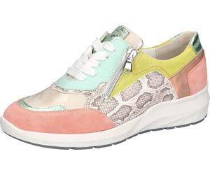 Schnürschuh WALDLÄUFER "M-TONIA", Damen, Gr. 4 (37), multicolor, Nappaleder, Nubukleder, Veloursleder, Reptilienprägung, mehrfarbig, metallic, Schuhe Schnürschuh, Schnürschuh, Halbschuh, Komfortschuh