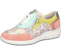 Schnürschuh WALDLÄUFER "M-TONIA", Damen, Gr. 6,5, multicolor, Nappaleder, Nubukleder, Veloursleder, Reptilienprägung, mehrfarbig, metallic, Schuhe Schnürschuh, Schnürschuh, Halbschuh, Komfortschuh mit