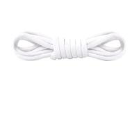 Schnürsenkel Runde Schnürsenkel for Stiefel, Schuhe, Baumwolle, solides Polyester, Seil, lang, 80/100/120/140 cm(White,140cm)