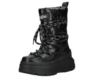 Schnürstiefel BUFFALO "Buffalo Stiefel Lederimitat/Textil", Damen, Gr. 40, schwarz, Lederimitat, Textil, Schuhe Schnürstiefel (66576467-40) schwarz