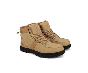 Schnürstiefel DC SHOES "Woodland", Herren, Gr. 10 (43), tan, schwarz, Obermaterial:48.67% Leder, 34.31% Synthetikmaterial, 17.2% Microfaser;, Schuhe Schnürstiefel (19748328-10) tan, schwarz