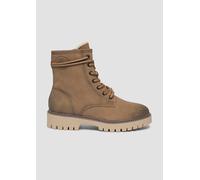 s.Oliver Damen Schnürstiefel ohne Absatz Bequem Vegan, Braun (Pepper), 39 EU