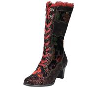 Schnürstiefel LAURA VITA "LAURA VITA Stiefel Leder/Textil", Damen, Gr. 36, wine, Leder, Textil, Schuhe Schnürstiefel (44202043-36) wine