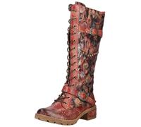 Schnürstiefel LAURA VITA "LAURA VITA Stiefel Leder/Textil", Damen, Gr. 38, bunt (mittelbraun), Leder, Textil, Schuhe Schnürstiefel (93997419-38) mittelbraun