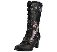 Schnürstiefel LAURA VITA "LAURA VITA Stiefel Leder/Textil", Damen, Gr. 38, bunt (schwarz kombi), Leder, Textil, Schuhe Schnürstiefel (87851043-38) schwarz kombi