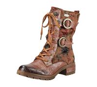 Schnürstiefel LAURA VITA "LAURA VITA Stiefel Leder/Textil", Damen, Gr. 38, camel, Leder, Textil, Schuhe Schnürstiefel (69292841-38) camel