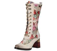 Schnürstiefel LAURA VITA "LAURA VITA Stiefel Leder/Textil", Damen, Gr. 39, beige, Leder, Textil, Schuhe Schnürstiefel (30213708-39)