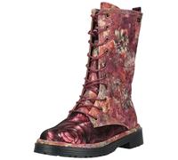 Schnürstiefel LAURA VITA "LAURA VITA Stiefel Leder/Textil", Damen, Gr. 39, bunt (rubinrot), Leder, Textil, Schuhe Schnürstiefel (15659450-39) rubinrot